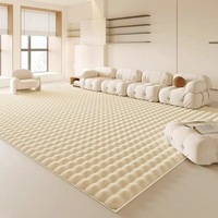 Superweicher Teppich mit Blasendesign, Kunstfell-Teppich für Wohnzimmer, Schlafzimmer, Heimbereich, Kunstfell-Blasenteppich