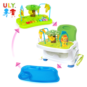 Set tavolo da pranzo portatile pieghevole 2-in-1 per il sollevamento della cintura di sicurezza in plastica per bambini 0-12 - Product Image 3