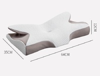 Oreiller orthopédique ergonomique en mousse à mémoire de forme Oreiller cervical solide infusé de caractères marins Soulagement efficace de la douleur au cou