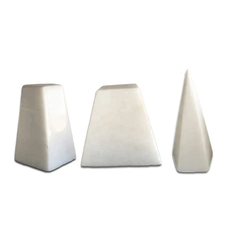 Bentuk geometris batu kerajinan seni marmer putih