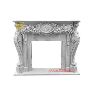 <span class=keywords><strong>Cheminée</strong></span> de <span class=keywords><strong>cheminée</strong></span> en marbre d'intérieur moderne et élégante Sculpture d'art en pierre hautement polie pour le salon décoratif autoportant - Product Image 6