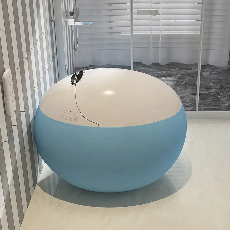 2022 nuovo Design tlau ceramica a forma di uovo smart toilet Bleu bule color Toilet