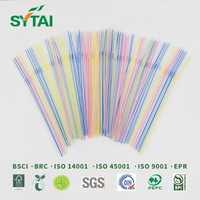 Pailles à bulles en plastique PP emballées individuellement pour bubble tea, smoothies et milkshakes, pailles jetables pour boba, idéales pour les fêtes