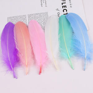 Pack d'accessoires de vêtements en plumes d'oie naturelles 15-20CM 200 pièces série légère mixte bricolage attrape-rêves décorations de pâques noël - Product Image 5