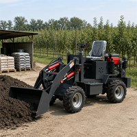 YGZG Fabrikpreis Landwirtschafts- und Bau-Kompaktlader Neuer Kleiner Radlader Mini-Lader für den Garten
