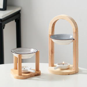 Support <span class=keywords><strong>de</strong></span> bougie en bambou pour aromathérapie, qualité export, pour huiles essentielles et encens, modèle floral, pour l'exportation - Product Image 1