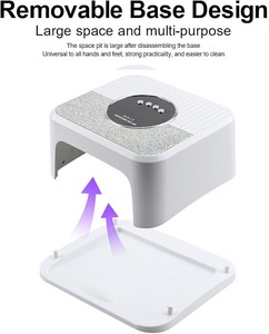 Lampe à ongles UV LED blanche avec strass, séchoir automatique pour vernis gel, capteur tactile, écran LED pour usage domestique et professionnel - Product Image 2