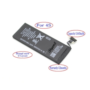 i4S 1430mAh Replacement <b>Battery</b> for iPhone 4S Internal Part 0 Cycle CE RoHS Wholesale Bulk High Quality Bateria - Product Image 2
