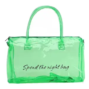热卖半透明行李袋透明半透明行李袋周末女士设计行李袋