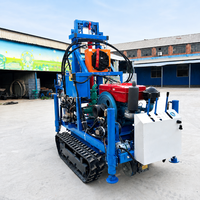 Max. Foreuse hydraulique mobile sur chenilles de 150 m pour puits d'eau, mini-machine de forage portable