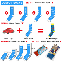 Vente en gros de chaussettes drôles et folles de créateur Chaussettes amusantes à la mode avec logo personnalisé Chaussettes habillées à rayures