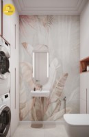 CBMMart-Meuble pour salle de bain et buanderie, meuble d'évier avec machine à laver, vanité de salle de bain de luxe européenne avec rangement
