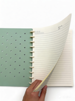 Carnet à spirales A5 avec 80 feuilles, couverture en mousse, pages intérieures remplaçables, carnet de notes