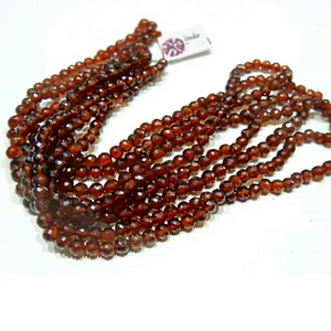 Perles rondes de grenat du Mozambique Alifinternational, brin de 8 pouces de pierres précieuses naturelles de qualité AAA - Product Image 1