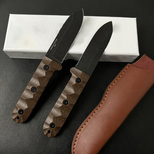 Cuchillo Bowie ES-PR4 DIY de punta recta para camping al aire libre, acero inoxidable, mango G10, 3 mm de grosor, 20 cm, multiusos, OEM - Product Image 1