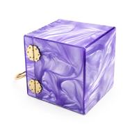 Sac à main de soirée de luxe en acrylique avec poignée métallique, pochette de mariage tendance, vente en gros d'usine, sac pour femme