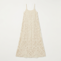 Dentelle de mariée vintage baroque en nylon/viscose brodée de fleurs, couleur ivoire, pour robes de mariage, respirante et résistante aux plis