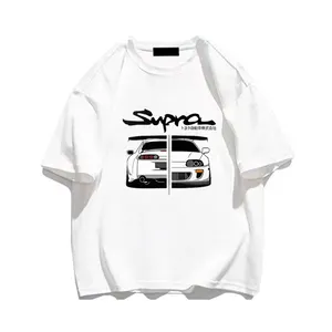 S-5XL Japanse Anime Auto Print Sweatshirts Voor Mannen Zomer Korte Mouwen Grafische Vrouwen Mode Streetwear T Shirts