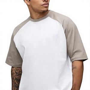 T-shirt Homme Oversize à Épaules Tombantes, Blocs de Couleurs, Manches Raglan, 100% Coton, 240 GSM, Respirant, Écologique, Vente en Gros OEM de Haute Qualité - Product Image 5