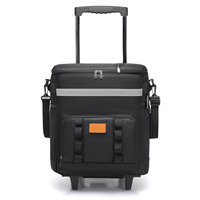 Sac isotherme à roulettes portable en tissu Oxford 35L pour camping, pique-niques et activités de plein air, pliable