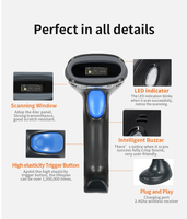 Scanner de codes-barres sans fil 2D portable en gros pour la lecture de codes-barres