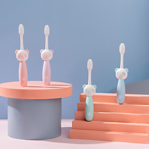Cepillo de dientes para niños, cerdas suaves, manual, para niños de 1 a 8 años, con diseño de animales adorables, empaquetado individualmente - Product Image 1
