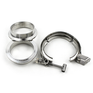Conectores de Tubería, Abrazaderas en V y Bridas de 3.25 Pulgadas, Abrazadera de Liberación Rápida, Kit de Abrazaderas en V de Acero Inoxidable para Tubo de Escape - Product Image 1