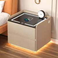 Table de Chevet Intelligente Moderne de Luxe en Bois Pliante avec Miroir et Recharge Sans Fil pour Appartement – Vente en Gros