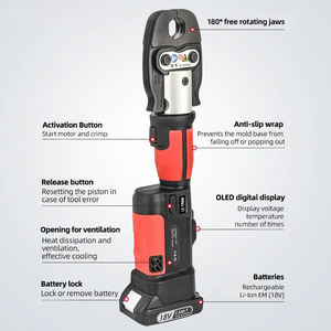 DOOROOM Best-selling Hydraulic <strong>Tools</strong> LS-1550 Rechargeable Pipe <strong>Crimping</strong> <strong>Tool</strong> Portable Stainless Steel Water Pipe <strong>Crimping</strong> Pliers - Product Image 2