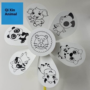 Petit bricolage fait à la main en plastique bricolage moulin à vent Production créative peinture et <span class=keywords><strong>Origami</strong></span> assemblage jouets pour les enfants de la maternelle - Product Image 3