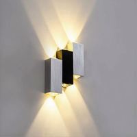 Lampe murale décorative LED 6W argentée pour escalier avec base en aluminium, température de couleur 3000/6000K, garantie 2 ans, veilleuse et éclairage d'ambiance pour la maison