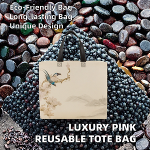 Bolsa de Compras Reutilizable de Tamaño Mediano, Fabricada con Tela No Tejida Laminada en PP Rosa, Diseño Personalizado, Venta al Por Mayor de Lujo - Product Image 3