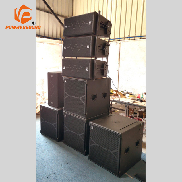 PWS312CX 3-way Line Array Speakers System with 12 Inch Coaxial Speaker NEO Drivers and Powavesound Speaker Amplifier Module