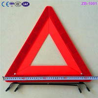 Plaque de base en forme de croix, Triangle de signalisation d'urgence routière pour le marché mondial, Triangles réfléchissants avec poignée pour situations d'urgence routière