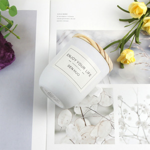 Bougie en cire de soja aromatique en stock, cadeau Saint-Valentin, ronde, à 1 mèche, avec couvercle en <span class=keywords><strong>bois</strong></span>, dans un verre créatif pour la maison - Product Image 6