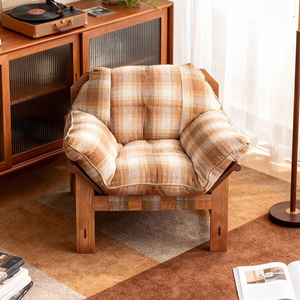 Canapé simple Longstar Lawson, <span class=keywords><strong>fauteuil</strong></span> d'appoint confortable à carreaux, style moderne, <span class=keywords><strong>fauteuil</strong></span> <span class=keywords><strong>de</strong></span> salon pour salon et chambre à coucher - Product Image 3