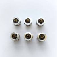 Connecteur Mini DIN 7 broches en laiton plaqué or, à visser, 4 broches droites, PG7 M8, pour l'automatisation industrielle