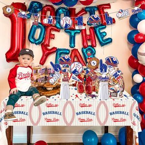 Decorazioni per il Primo Compleanno a Tema Baseball, Topper per Tavolo 'Rookie of the Year' per Feste di Compleanno dei Ragazzi - Product Image 3
