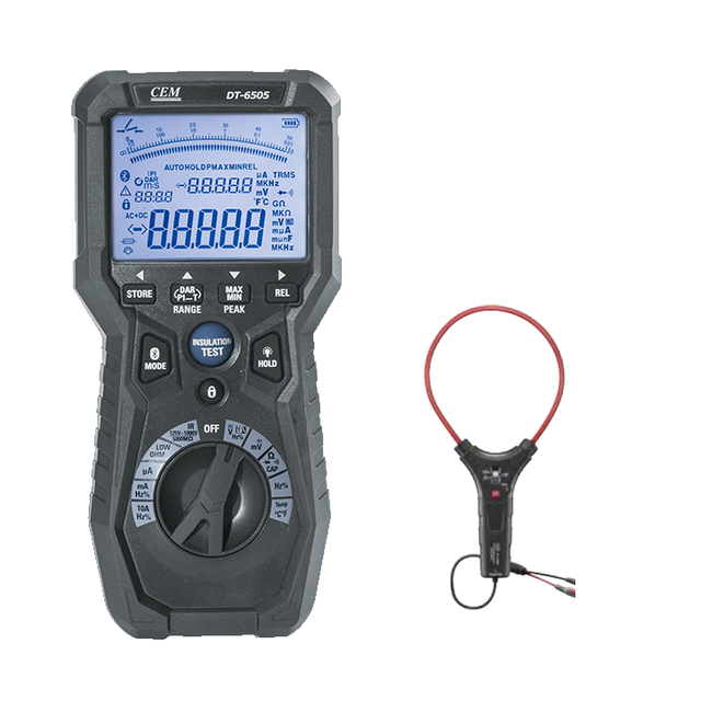 CEM DT-6505 True RMS Multimeter Insulation Tester & High Resolution Low Ohm Meter Product Category Resistance Meters