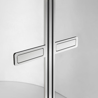 Porte de douche pivotante FUSA, paroi de douche encadrée carrée, cabine de douche en verre trempé de 10 mm, acier inoxydable 304, hôtel, appartement