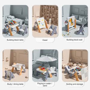 Tavolo da Disegno Educativo Fai-da-Te per Bambini, Set di Blocchi da Costruzione Pieghevole di Qualità - Product Image 4