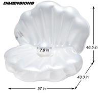 Gonflable Coquillage Piscine Flotteur Shell Piscine Flottant Tour Sur Radeau Chaise pour Piscine