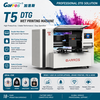 Mesin Cetak Garros T5 DTG Wet Printing 1200dpi Berkualitas Tinggi, Printer Direct to Garment dengan Biaya Pretreatment Rendah untuk Pakaian Katun
