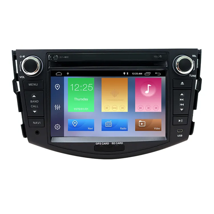Zycgotec rádio de carro 2 din, android 12 7 polegadas dvd para toyota rav 4 rav4 vídeo e áudio estéreo, navegação gps, link espelhado