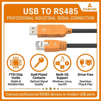 OEM USB a RJ45 FTDI Chipset RS485 Cable de comunicación para sistema de gestión de batería Inversor Actualización de firmware