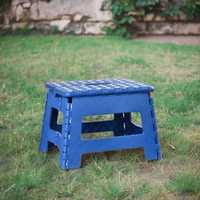 Prix d'usine, marchepied pliable en plastique bleu de 8 pouces pour la cuisine, la salle de bain, le salon