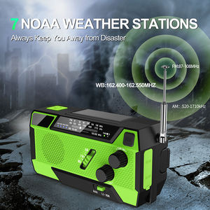Radio Meteorológica Portátil AM/FM NOAA y Linterna de Emergencia para Desastres y Huracanes, con Manivela, Energía Solar, para Campamento al Aire Libre - Product Image 6