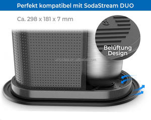 Esterilla de secado de silicona para <span class=keywords><strong>SodaStream</strong></span> <span class=keywords><strong>Duo</strong></span>, accesorios para bandeja de goteo, agua y carbón - Product Image 4