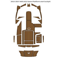 Tapis de pont pour plateforme de bain et cockpit de bateau AXIS A22 2015-2017, en mousse EVA imitation teck, style SeaDek MarineMat, auto-adhésif