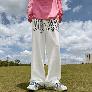 Pantaloni Bianchi da Uomo XJYD High Street, Pantaloni Sportivi in Maglia di Cotone Spesso, <span class=keywords><strong>Jogger</strong></span> Casual Stile Waffle, Pantaloni Larghi per Uomo - Product Image 3